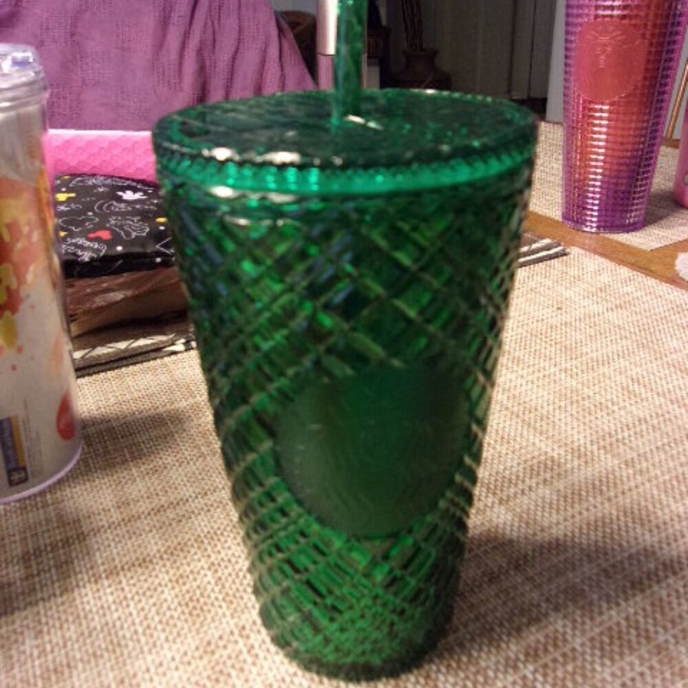 Starbucks  Emerald Green Jeweled 16oz Cold Cup Tumbler
